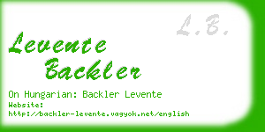 levente backler business card